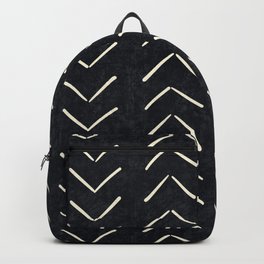 Mudcloth Big Arrows in Black and White Rucksack