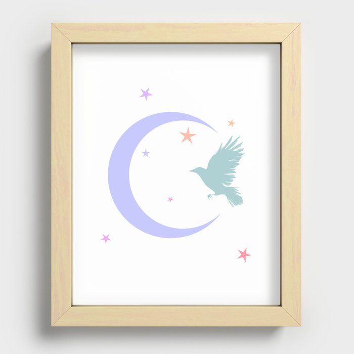 moon bird Recessed Framed Print