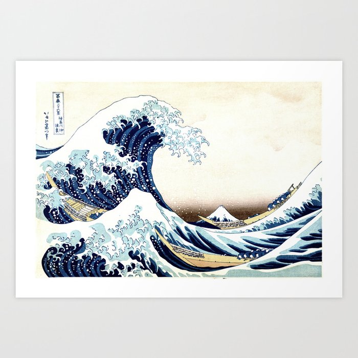 The Great Wave off KanagawA muted Art Print
