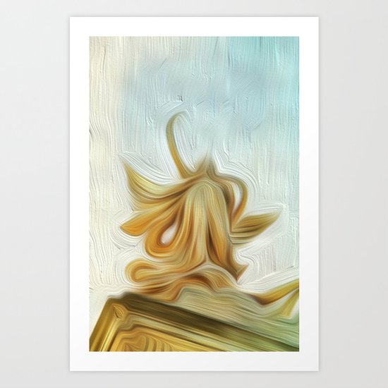 golden hair Art Print