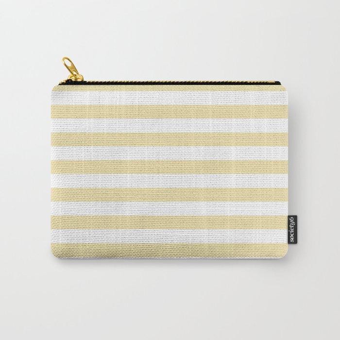 Horizontal Stripes (Vanilla/White) Carry-All Pouch