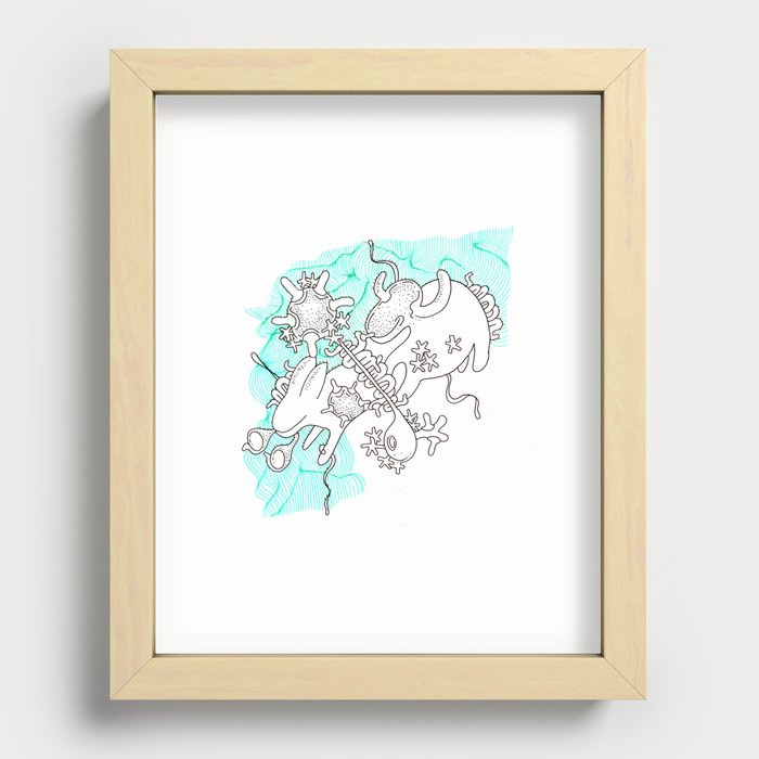 Oh animals Recessed Framed Print