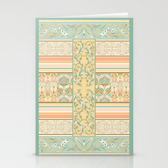 Vintage Stripe Stationery Cards