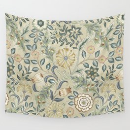William Morris Vintage Orkney Wilhelmina Linen Sage Green Floral Wall Tapestry