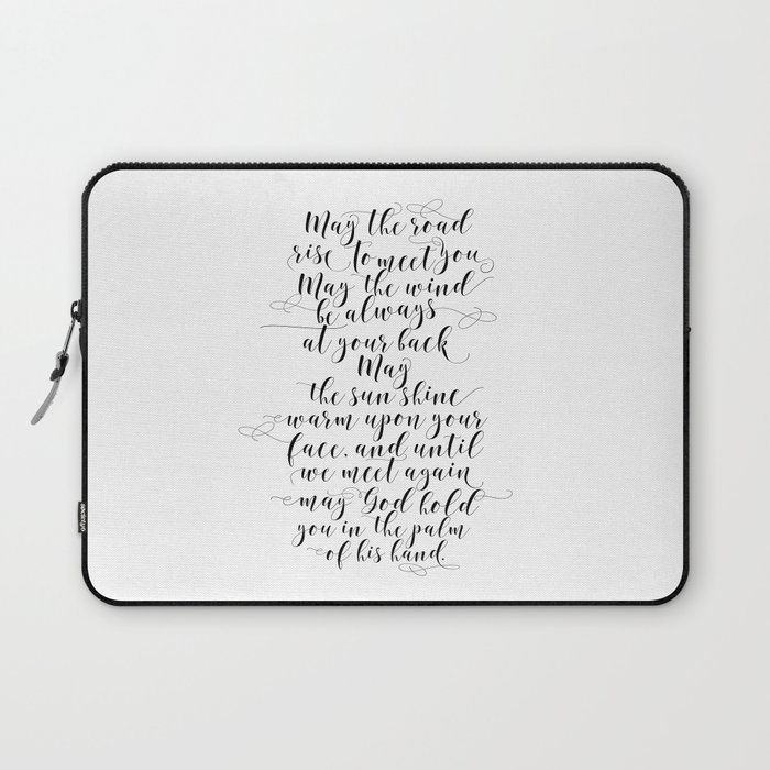 May The Road Rise To Meet You Irish Blessing Sign Irish Blessing Print Irish Wedding Gift Laptop Sleeve By Nathanmoore209 Society6