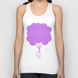 Purple Party Balloons Silhouette Unisex Tank Top