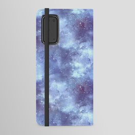 Navy Blue Galaxy Painting Android Wallet Case