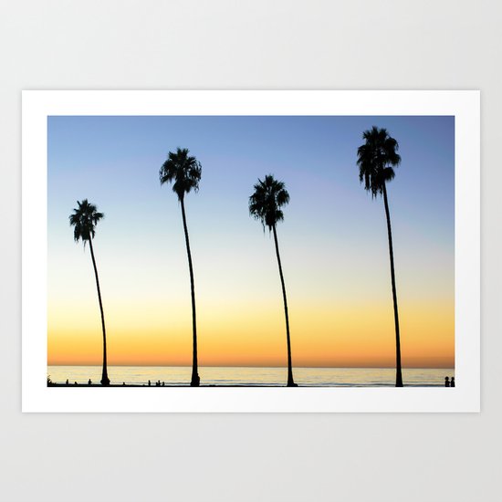 Palm Tree Sunset Art Print