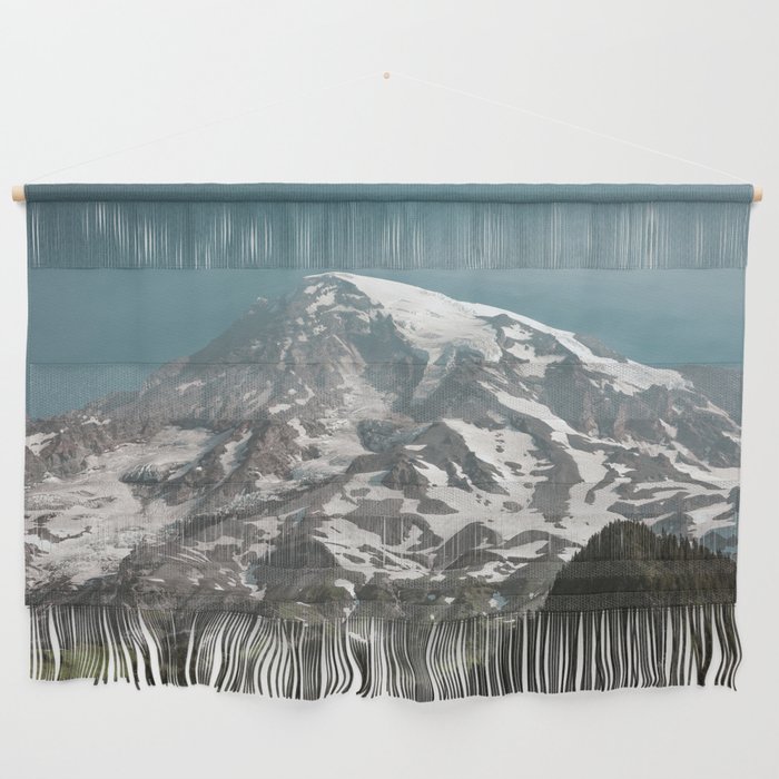 Turquoise Mountain Fever - Mt. Rainier Wall Hanging
