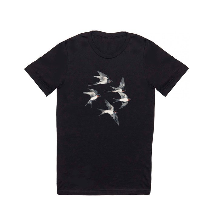 Blue Sky Swallow Flight T Shirt