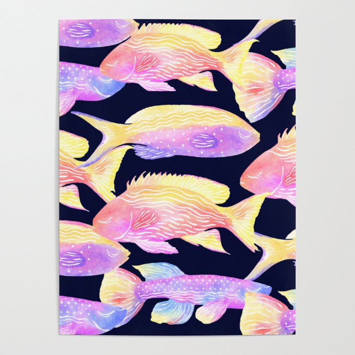 My Luminous Fishies Poster