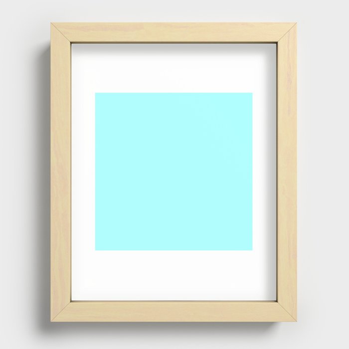 Monochrome  blue 170-255-255 Recessed Framed Print