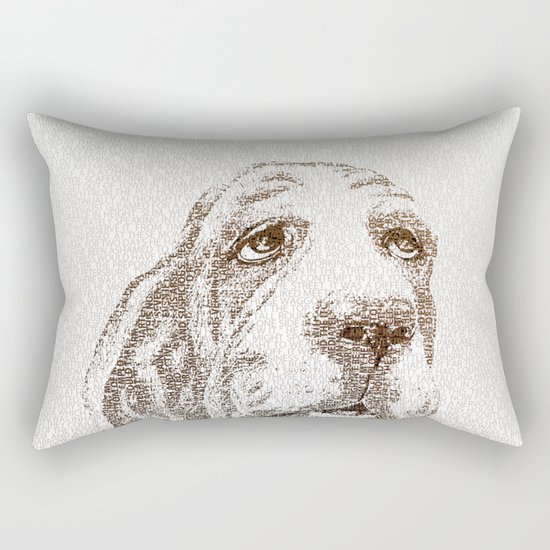 Old Wise Basset Rectangular Pillow