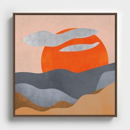 SEA SUN CLOUDS Framed Canvas
