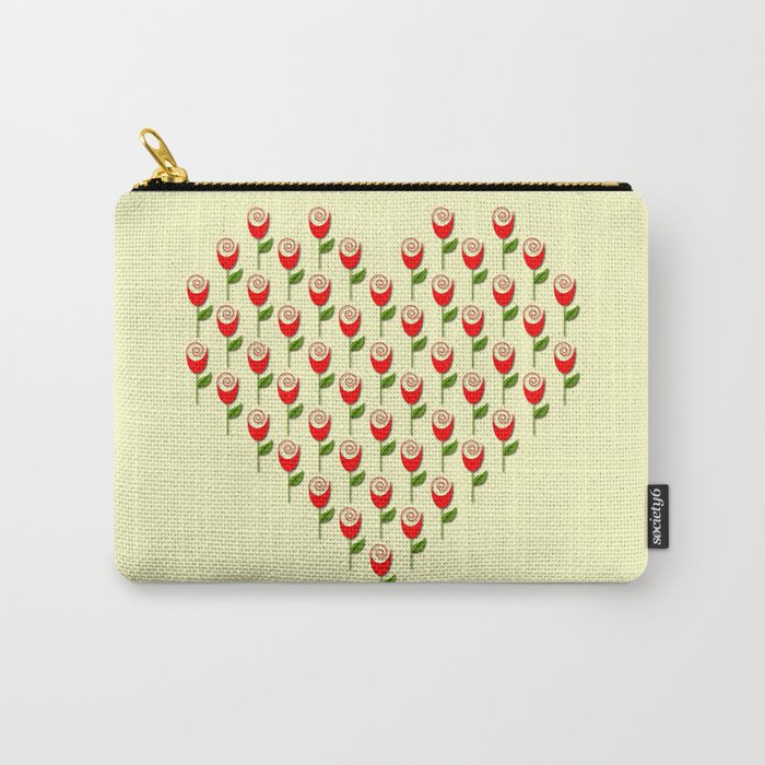 Heart in Bloom Carry-All Pouch