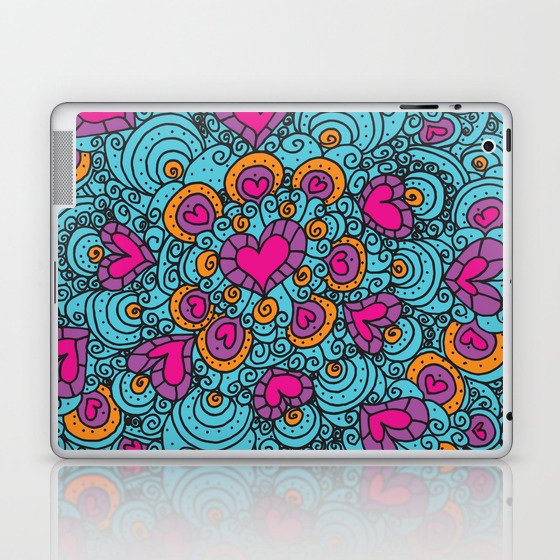 Hearts Bursting in Multi colors  Laptop & iPad Skin