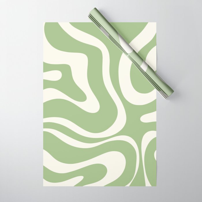 Abstract Sage Green Wrapping Paper