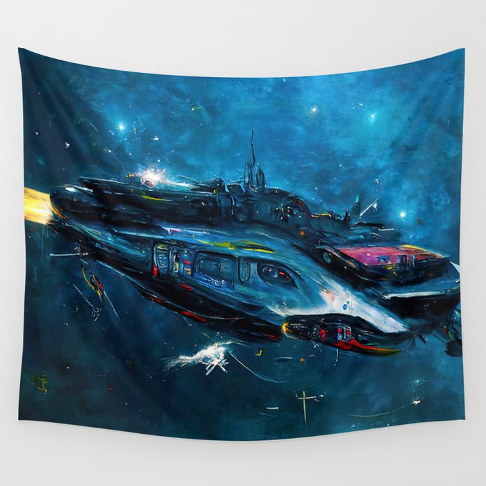 Traveling at the speed of light Wall Tapestry