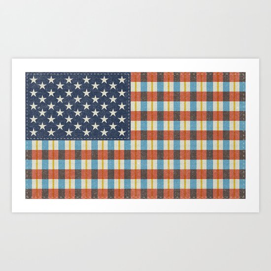 Plaid Flag. Art Print