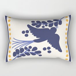 Talavera Blue Bird Rectangular Pillow