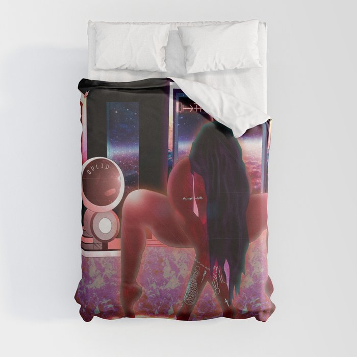 Empower Your Frequency - Femme Inspiration Woman Powa Drawing Duvet Cover