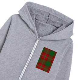 Winter Red Big Christmas Plaid Collection Kids Zip Hoodie