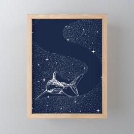 Starry Shark Framed Mini Art Print