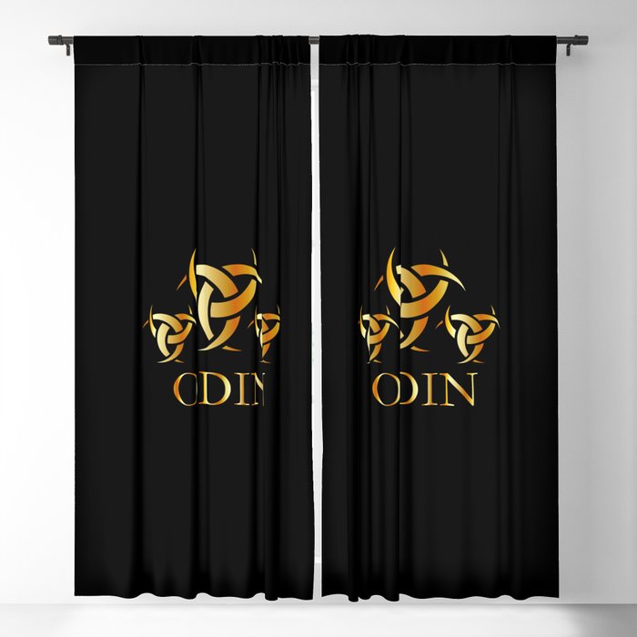 symbol of the horns of Odin, a satanist symbol Blackout Curtain