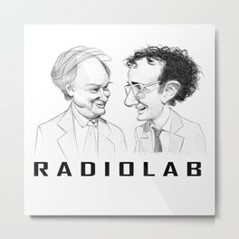 RadioLab with Robert and Jad Metal Print | Nprhosts, Jadabumrad, Investigation, Caricature, Sketch, Jad, Radiolab, Imagination, Storytelling, Sciencetalk 