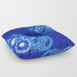 Paisley Ornament - Blue Palette Floor Pillow