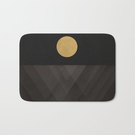 Moon Reflection on Quiet Ocean Bath Mat