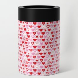 Kitschy Valentine Hearts Love Letters Can Cooler
