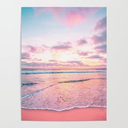 Pastel Sunset - California Beach Life Poster