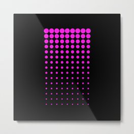 Pink Dots on Black Metal Print | Dots, Phonecases, Dorms, Popart, Bold, Minimal, Decor, Opart, Halftone, Teens 