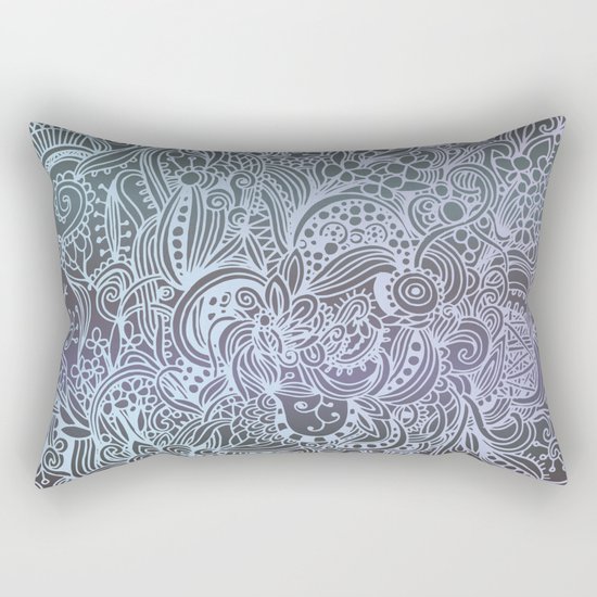 Detailed square, grey'n wedgwood Rectangular Pillow