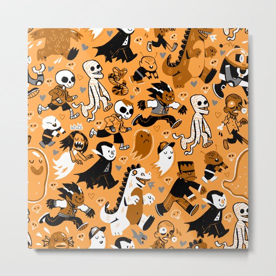 Monster March (Orange) Metal Print