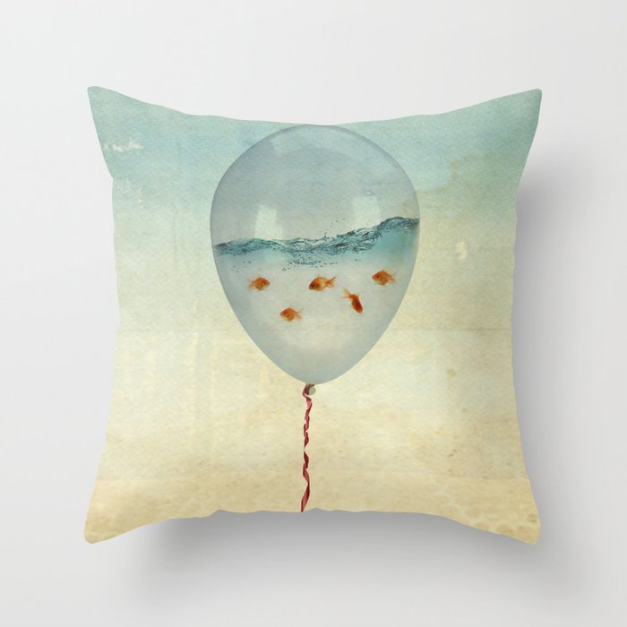 Balloon Fish Throw Pillow
