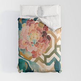 Floral Japanese Pattern Comforter