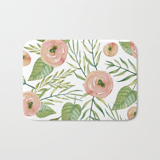 Country Rose Garden Bath Mat