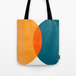 Mid Century Eclipse / Abstract Geometric Tote Bag