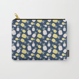 Pineapple Pattern - Yellow White Carry-All Pouch | Day, Great, Beach, Funny, Green, Vacation, Food, Graphicdesign, Pattern, Aloha 