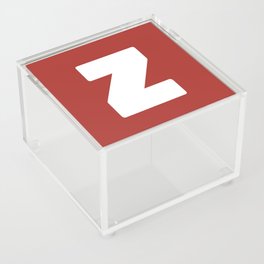 Z (White & Maroon Letter) Acrylic Box
