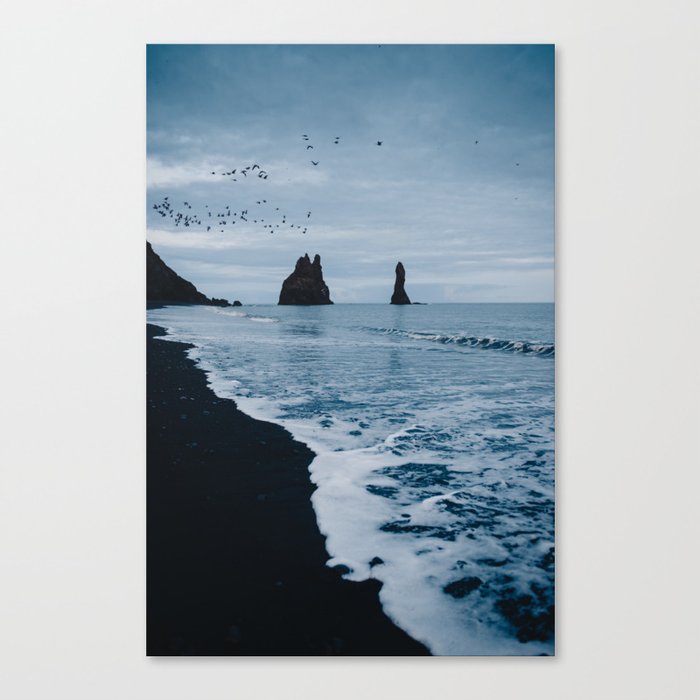 Iceland's Black Sand Beach Canvas Print