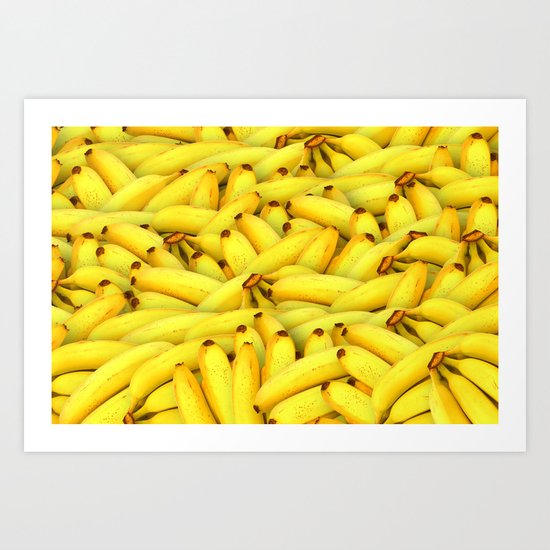 Yellow Bananas pattern Art Print