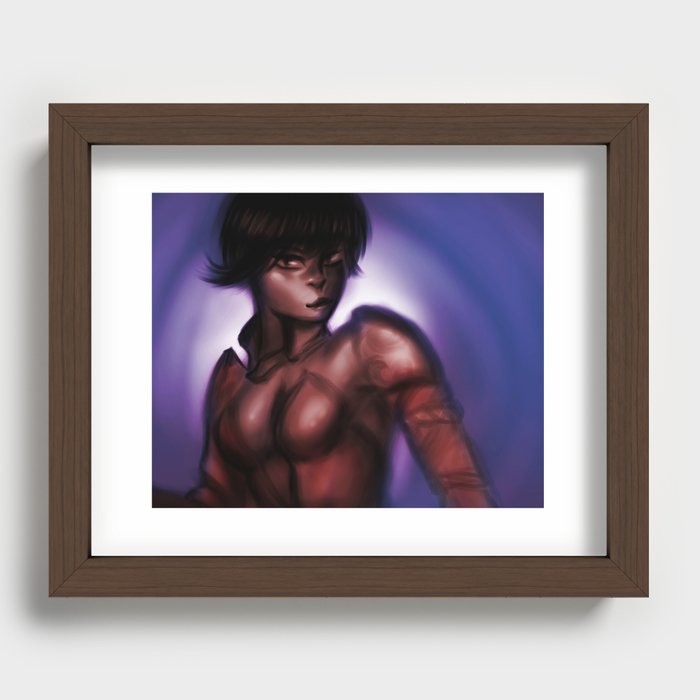 Red Woman Recessed Framed Print