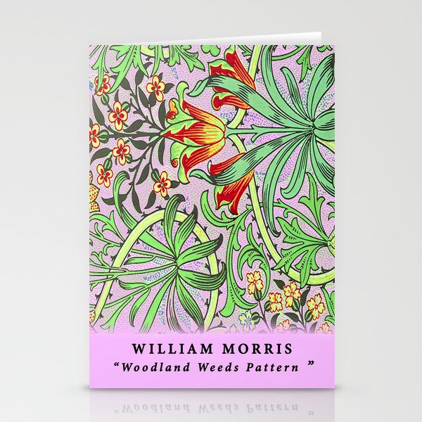 Remix William Morris Woodland Weeds Pattern   Stationery Cards