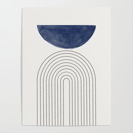 Blue Half Moon Arch Poster