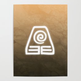 Avatar Earth Bending Element Symbol Poster