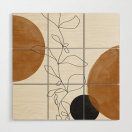 Abstract Plant Wood Wall Art