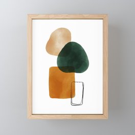 Abstract watercolor organic shape home decor Framed Mini Art Print